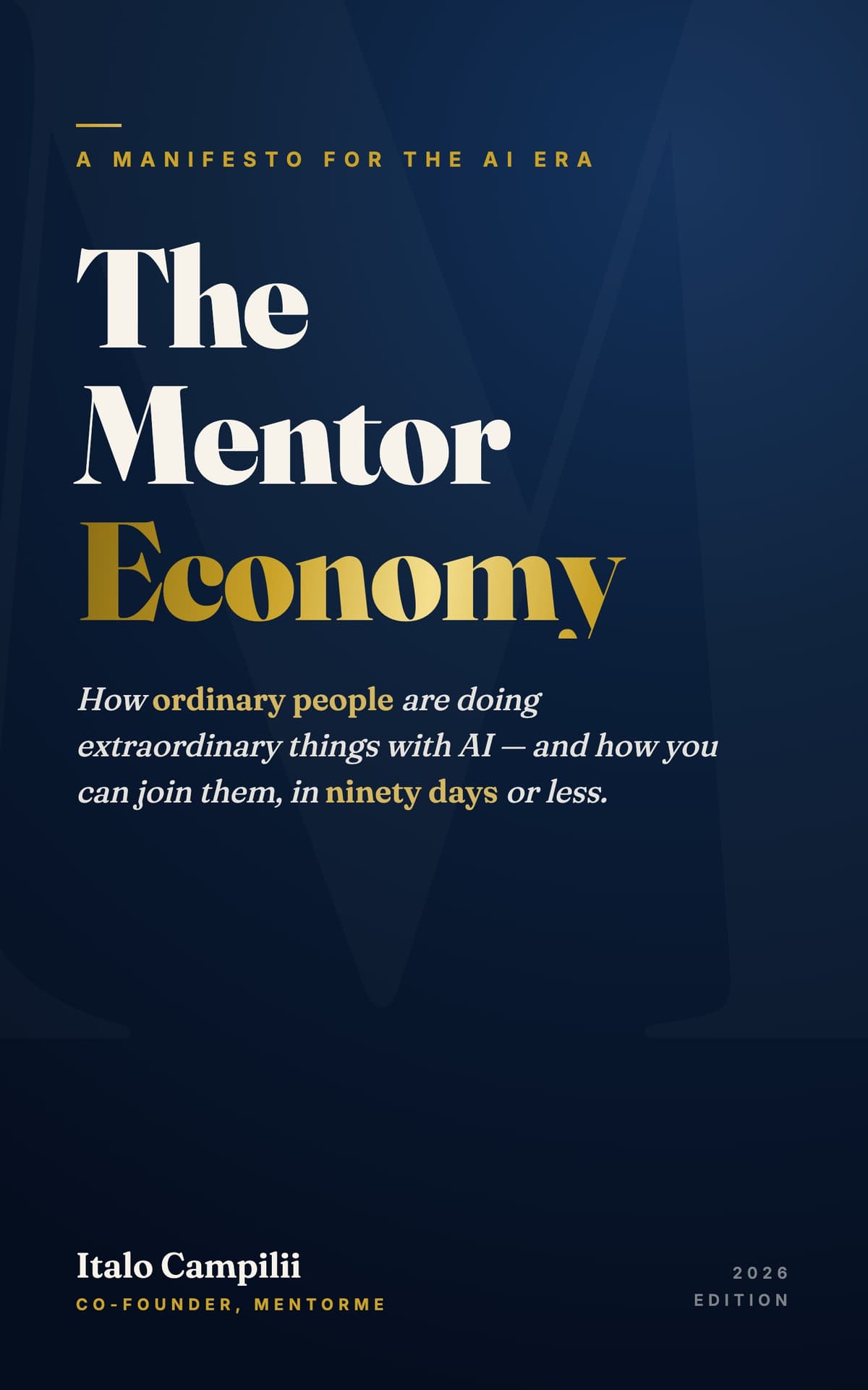 The Mentor Economy — book cover